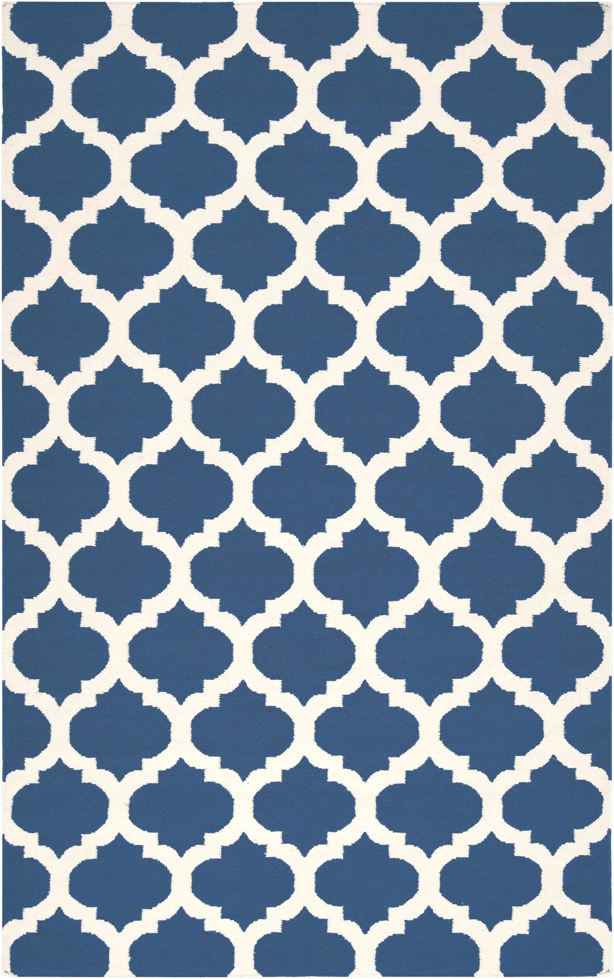 Centenary Navy Wool Area Rug - Clearance by Boutique Rugs
