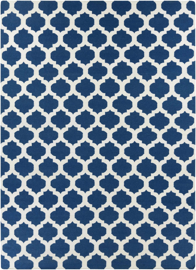 Centenary Navy Wool Area Rug - Clearance by Boutique Rugs