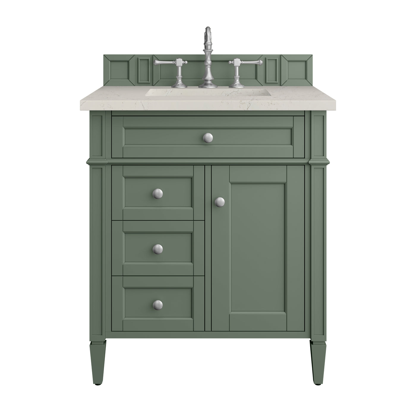 James Martin Brittany 30" Single Bathroom Vanity, Smokey Celadon, view 32