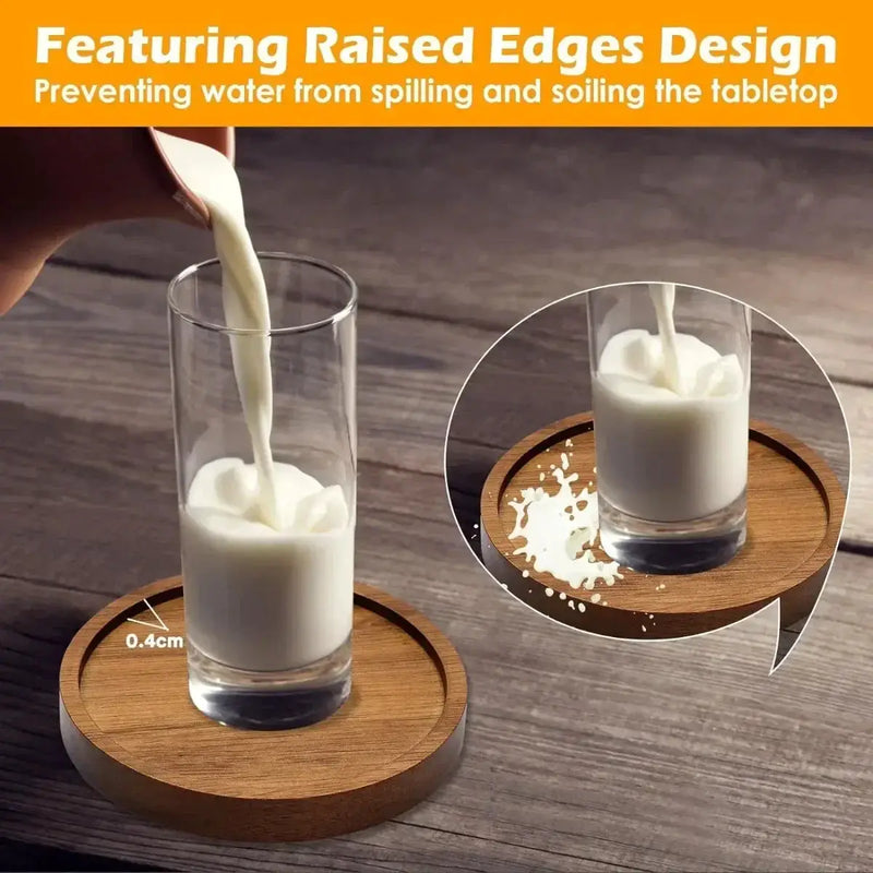 Coasters - Absorbent Wood Set by House Of Avana