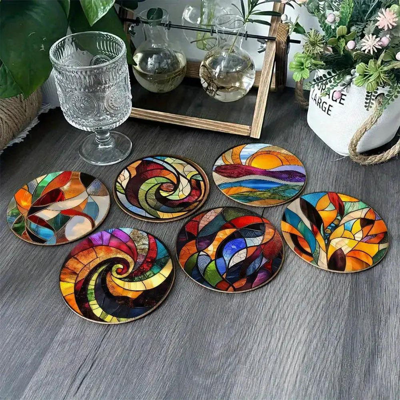 Coasters - Decorative Wood Set by House Of Avana