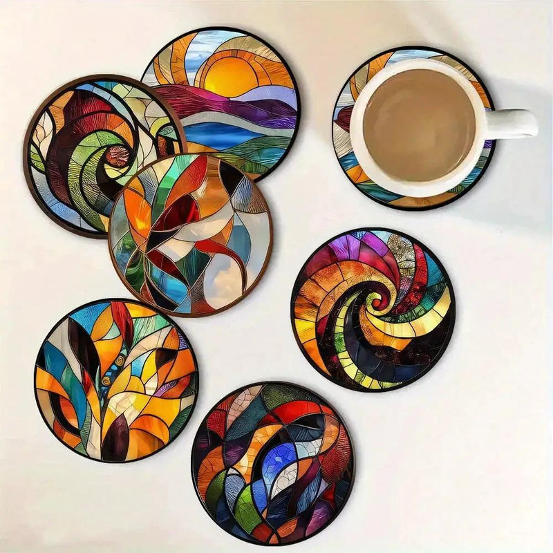 Coasters - Decorative Wood Set by House Of Avana