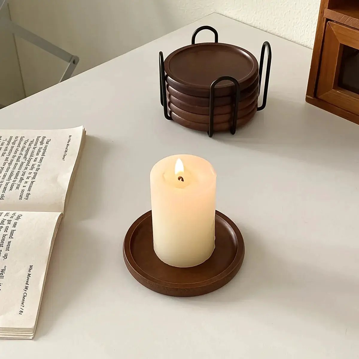 Coasters - Heat Resistant Bamboo Wood Set by House Of Avana