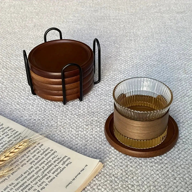 Coasters - Heat Resistant Bamboo Wood Set by House Of Avana