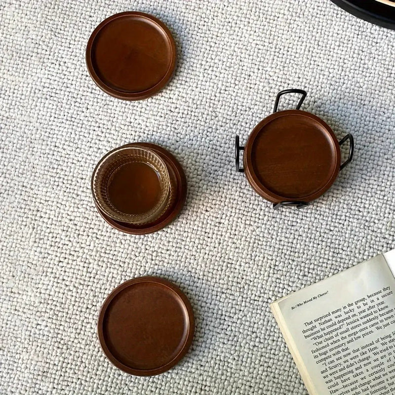 Coasters - Heat Resistant Bamboo Wood Set by House Of Avana
