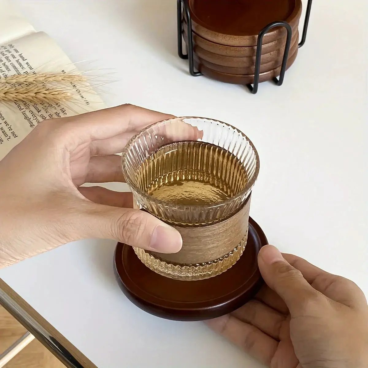 Coasters - Heat Resistant Bamboo Wood Set by House Of Avana