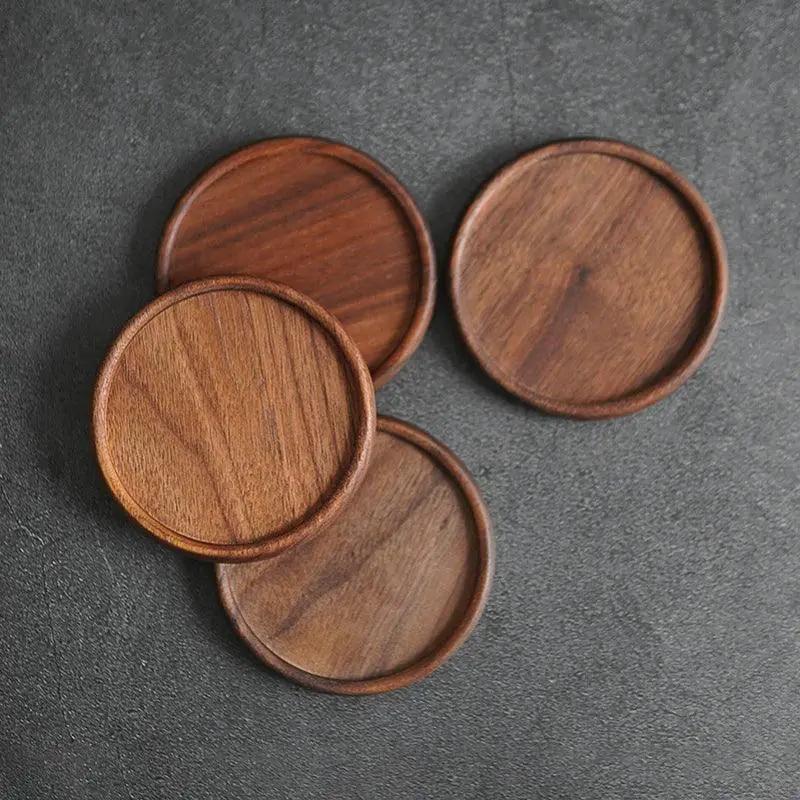 Coasters - Heat Resistant Walnut Wood Square by House Of Avana
