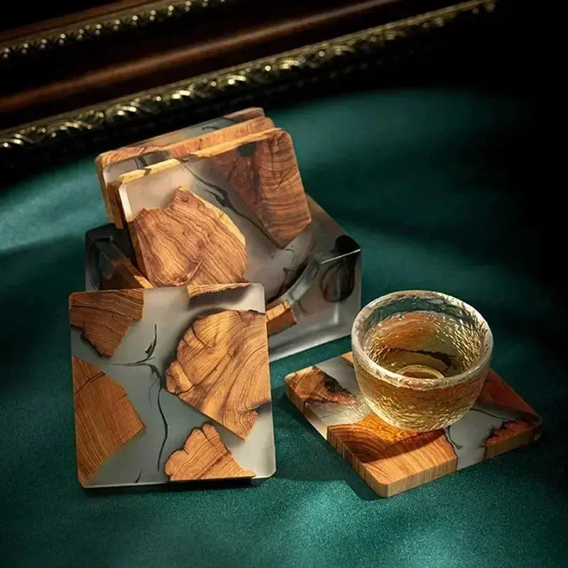 Coasters - Modern Wood Set by House Of Avana