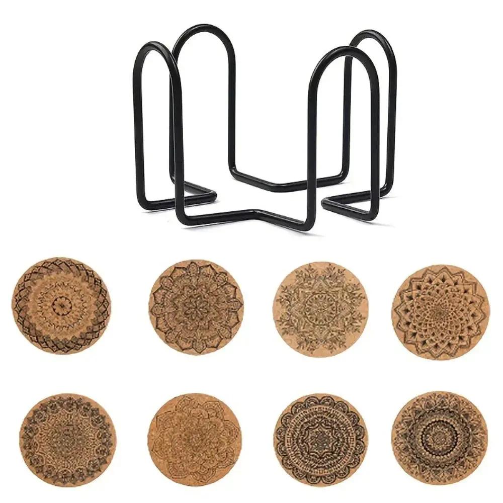 Coasters - Thick Cork 8-Piece by House Of Avana