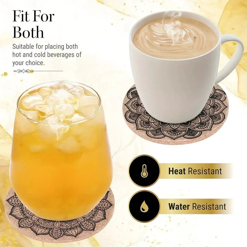 Coasters - Thick Cork 8-Piece by House Of Avana