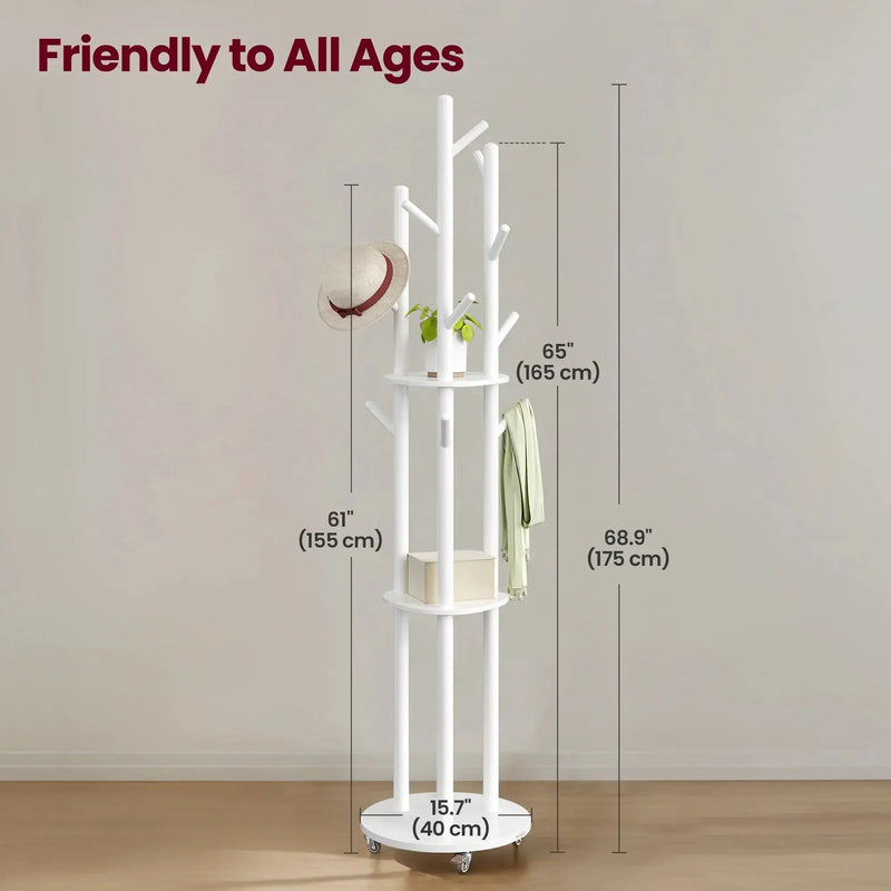 Coat Rack - Adjustable Metal Compact by House Of Avana