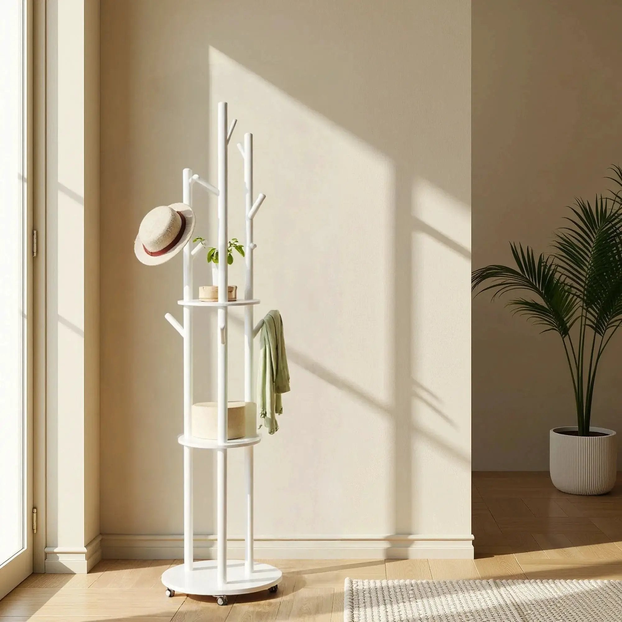 Coat Rack - Adjustable Metal Compact by House Of Avana