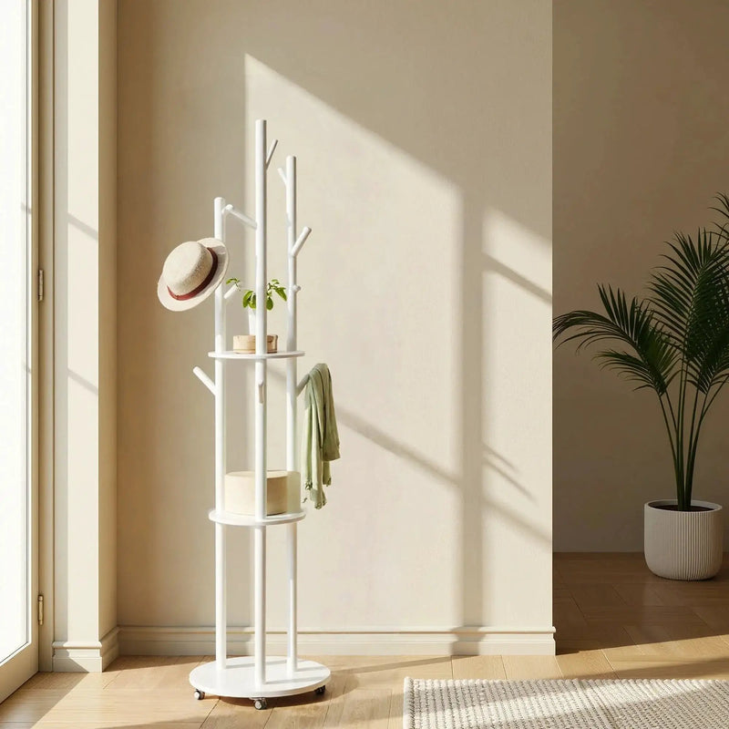 Coat Rack - Adjustable Metal Compact by House Of Avana