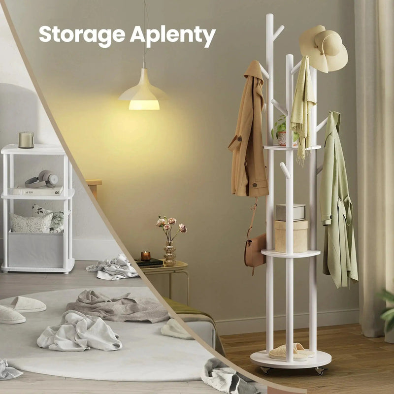 Coat Rack - Adjustable Metal Compact by House Of Avana