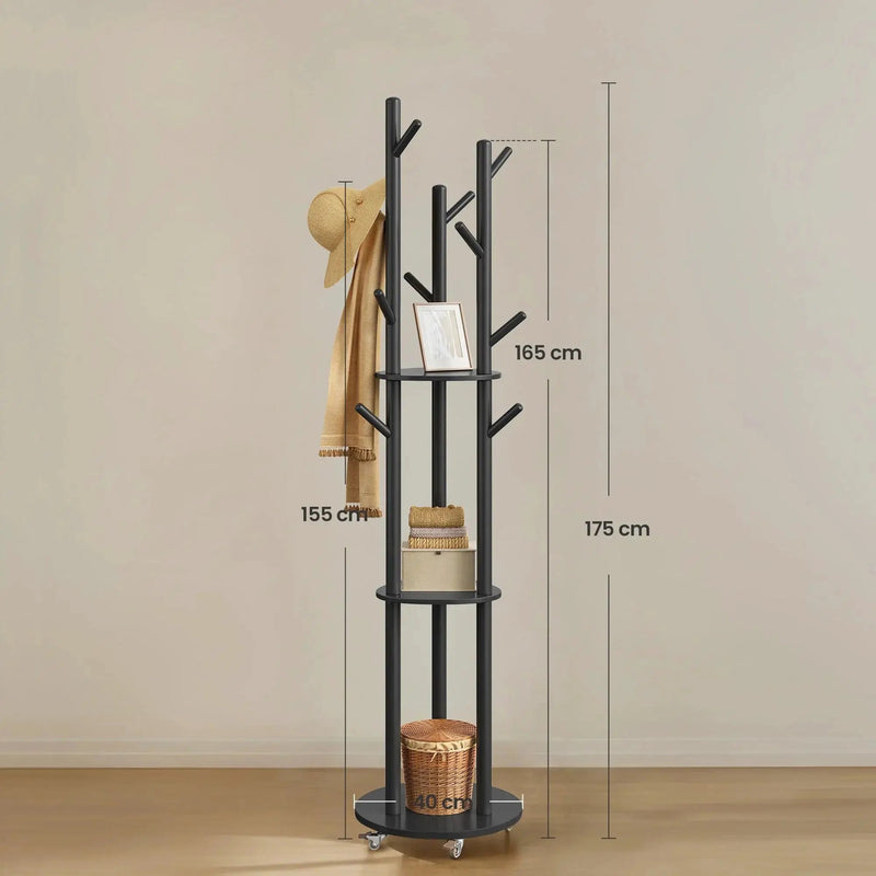 Coat Rack - Adjustable Metal Compact by House Of Avana