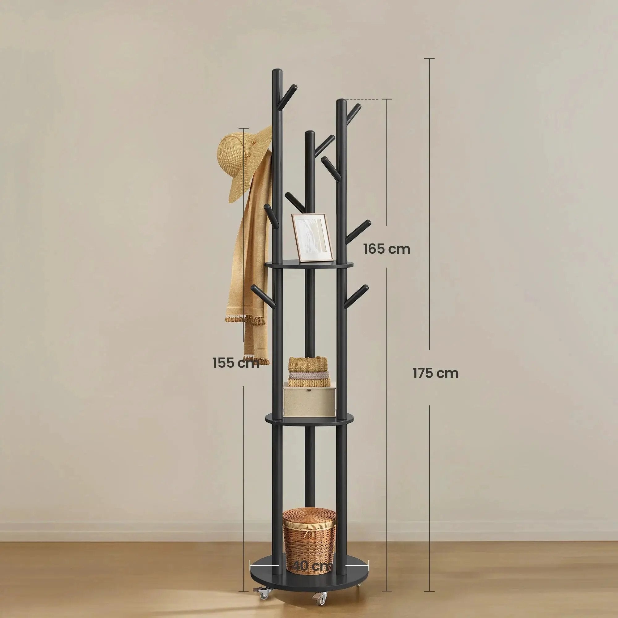 Coat Rack - Adjustable Metal Compact by House Of Avana