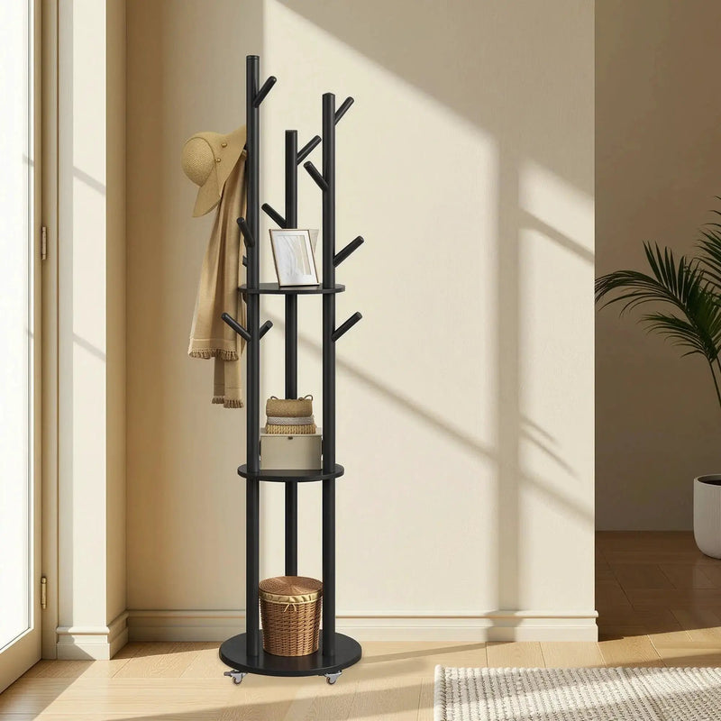 Coat Rack - Adjustable Metal Compact by House Of Avana