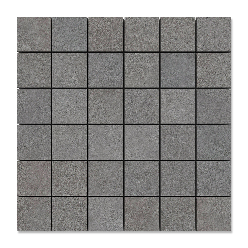 Cobblestone Dark 2x2 Porcelain Mosaics 12x12 Porcelain 12x12 Mosaics