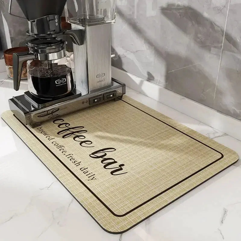 Coffee Mat - Super Absorbent Rubber by House Of Avana
