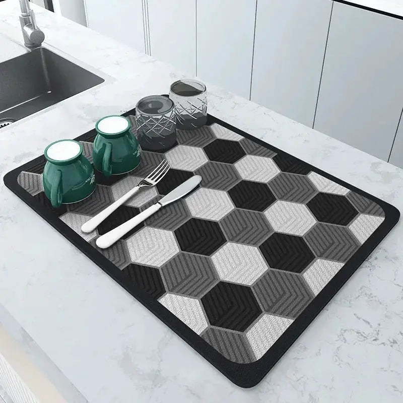 Coffee Mat - Super Absorbent Rubber by House Of Avana