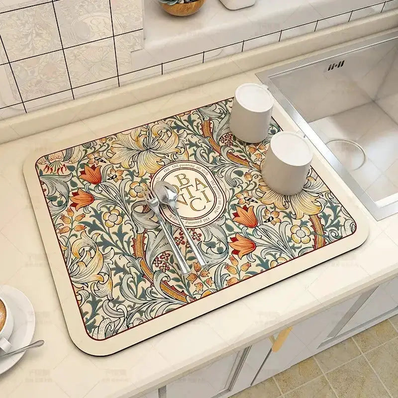 Coffee Mat - Super Absorbent Rubber by House Of Avana