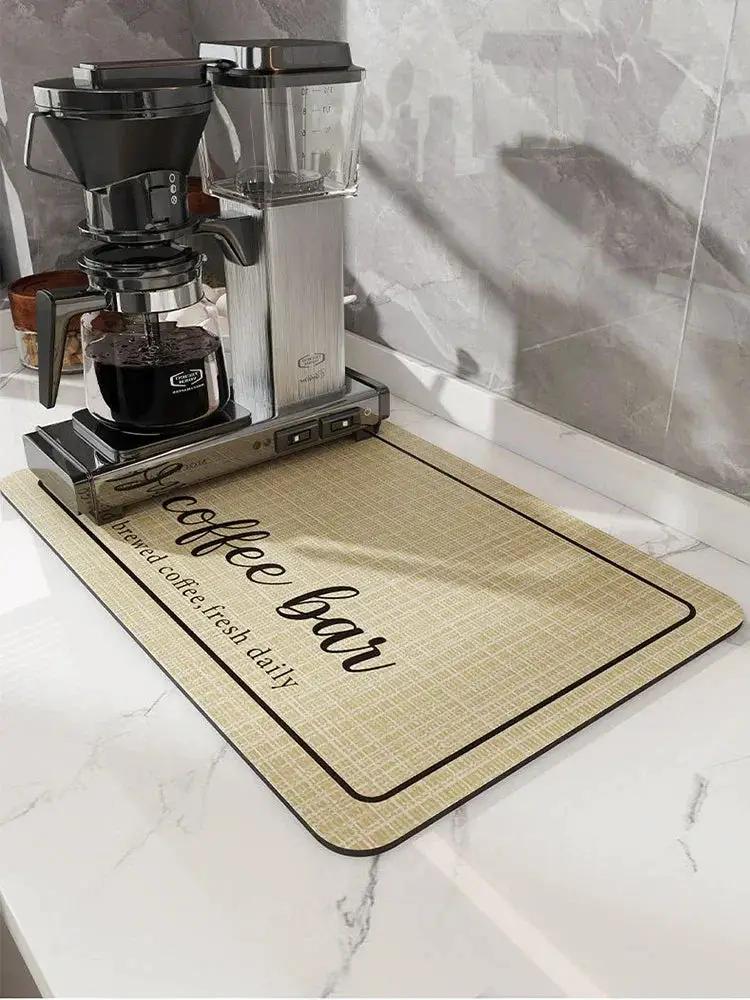 Coffee Mat - Super Absorbent Rubber by House Of Avana