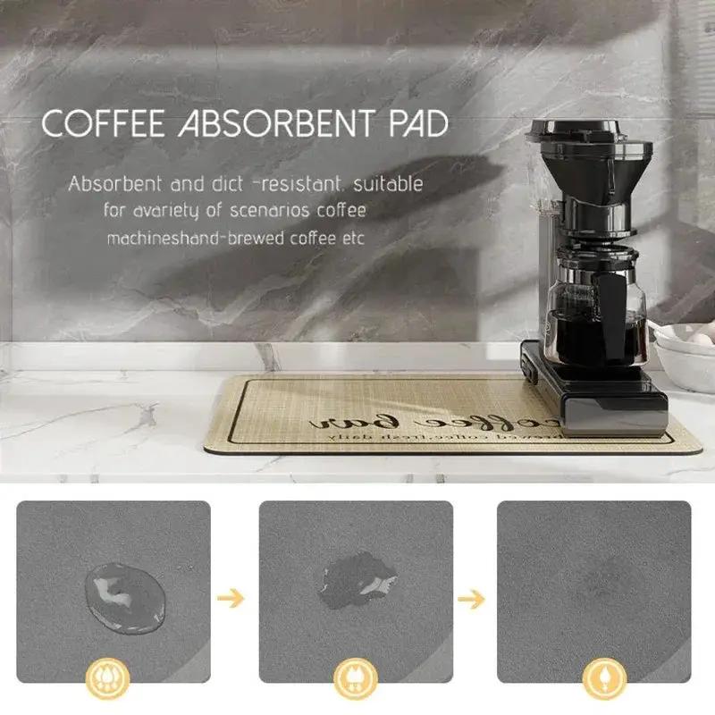 Coffee Mat - Super Absorbent Rubber by House Of Avana