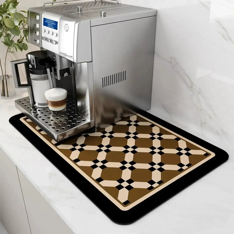 Coffee Mat - Water-Absorbent Rubber Small by House Of Avana