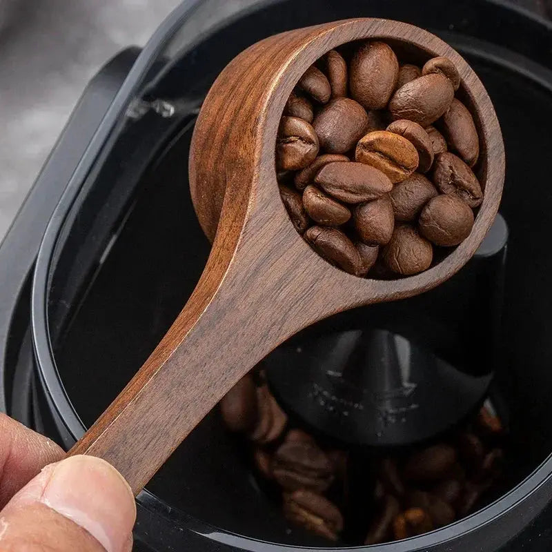 Coffee Spoon - Long Handle Black Walnut Wood by House Of Avana