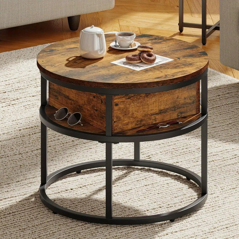 Coffee Table - Adjustable Black 60cm by House Of Avana