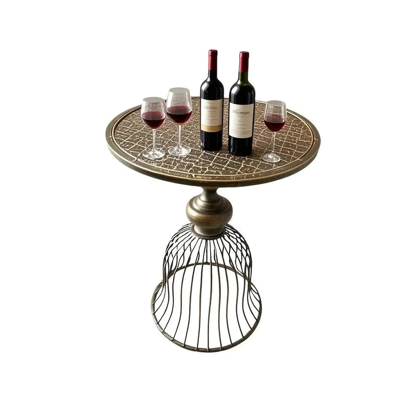 Coffee Table - Industrial Metal Antique Brass by House Of Avana