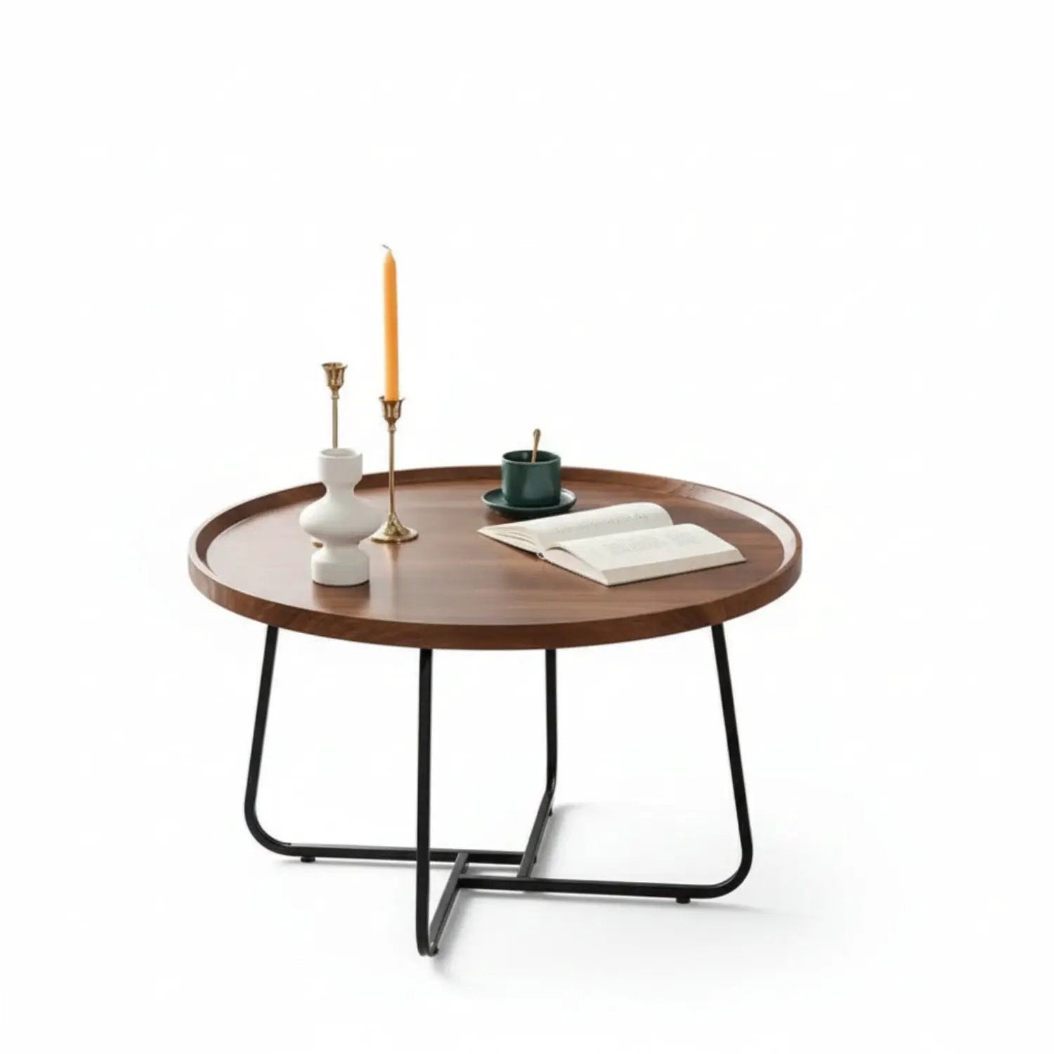 Coffee Table - Luxury Round Wooden by House Of Avana