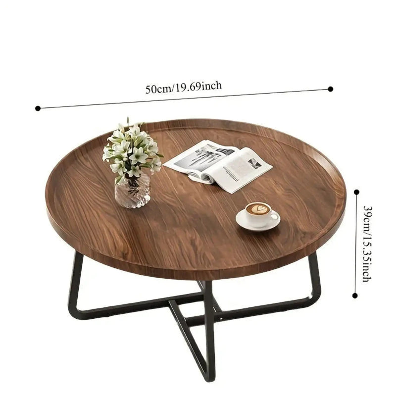 Coffee Table - Luxury Round Wooden by House Of Avana