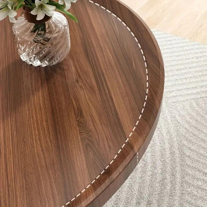 Coffee Table - Luxury Round Wooden by House Of Avana