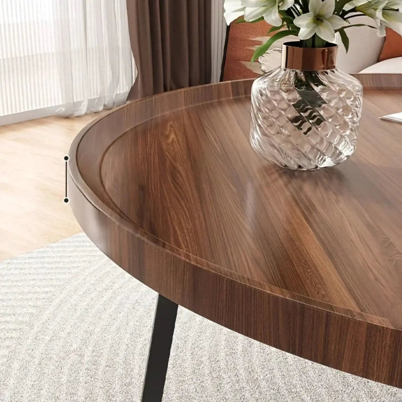 Coffee Table - Luxury Round Wooden by House Of Avana