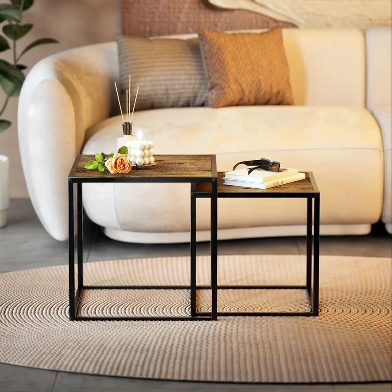 Coffee Table - Minimalist Metal Square by House Of Avana