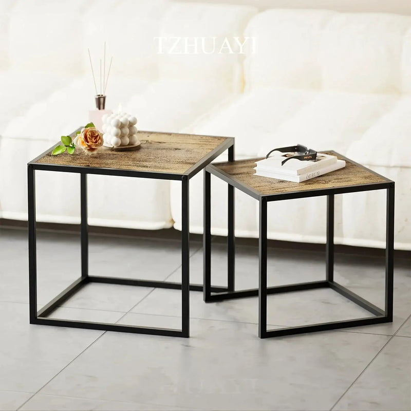 Coffee Table - Minimalist Metal Square by House Of Avana