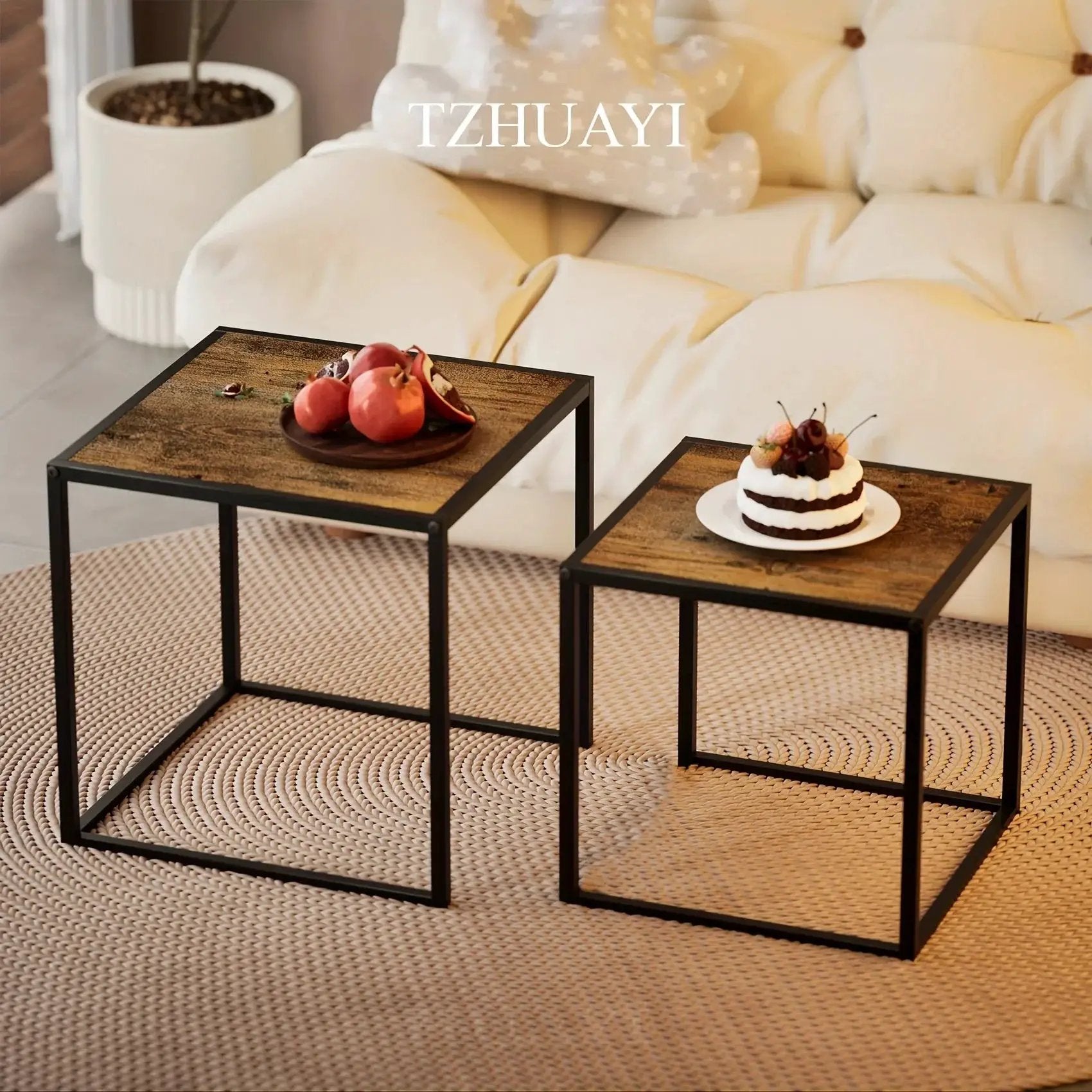 Coffee Table - Minimalist Metal Square by House Of Avana