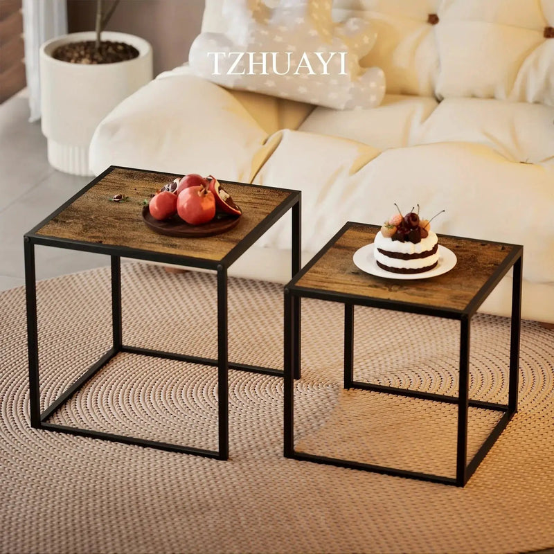 Coffee Table - Minimalist Metal Square by House Of Avana