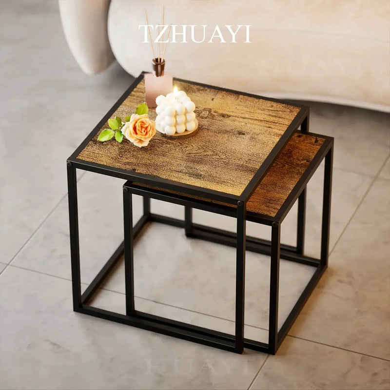 Coffee Table - Minimalist Metal Square by House Of Avana