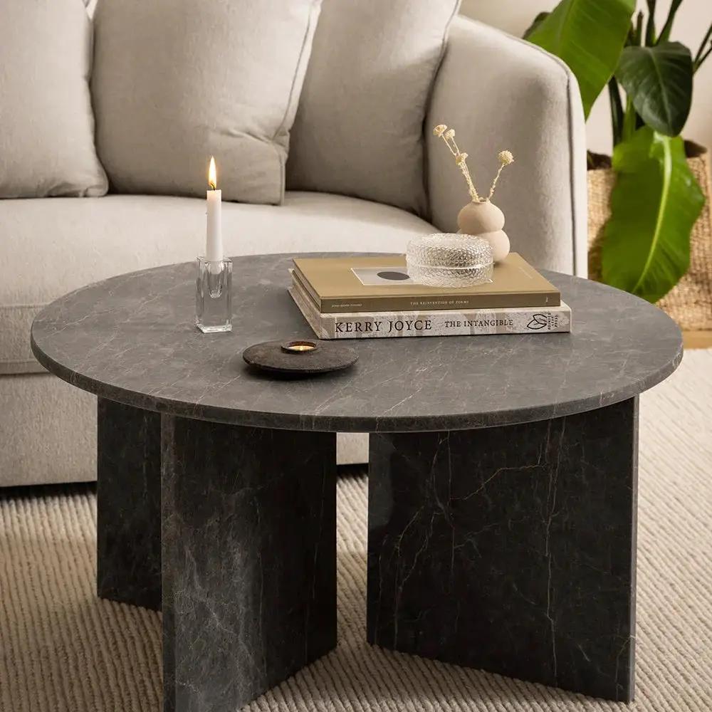 Coffee Table - Modern Marble Round by House Of Avana
