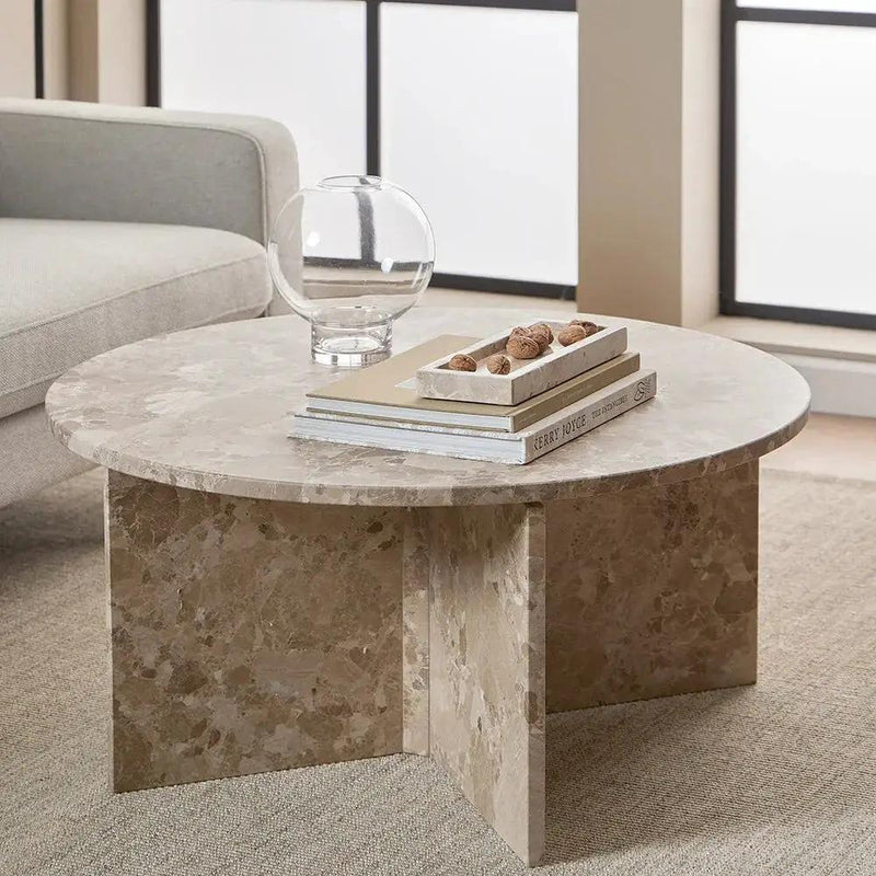 Coffee Table - Modern Marble Round by House Of Avana