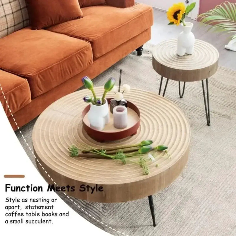 Coffee Table - Rustic Wooden Rectangular by House Of Avana