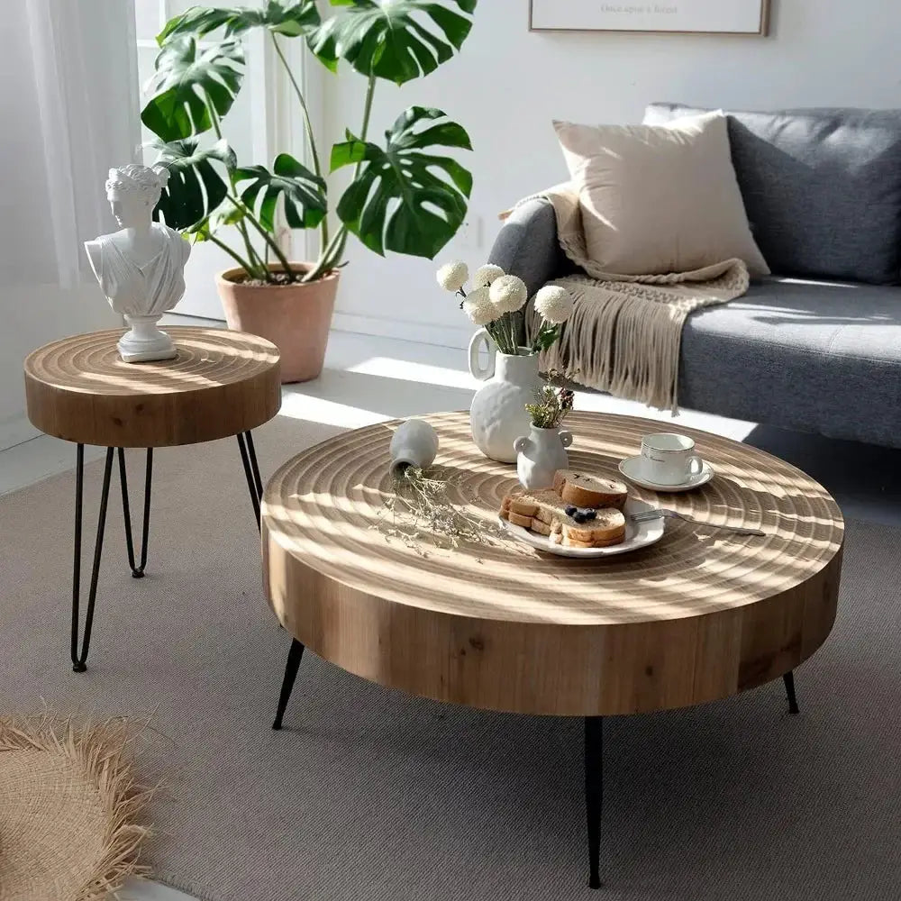 Coffee Table - Rustic Wooden Rectangular by House Of Avana