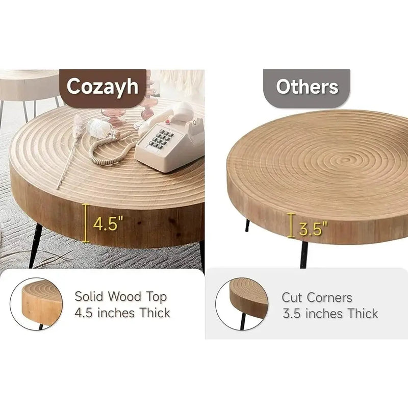 Coffee Table - Rustic Wooden Rectangular by House Of Avana