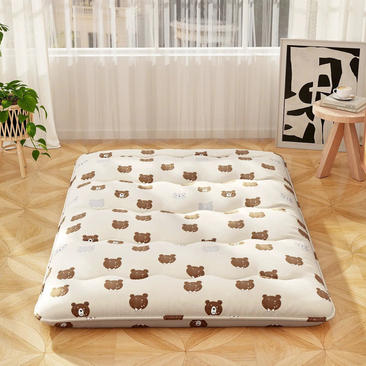 Foldable Futon Mattress with Washable Cover and Carry Bag for Camping, photo 2 of 11