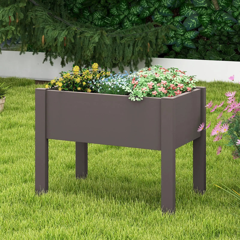 53L Raised Bed Grow Box Self-Watering Planter Box Stand with Water Level Monitor by DirectDeals