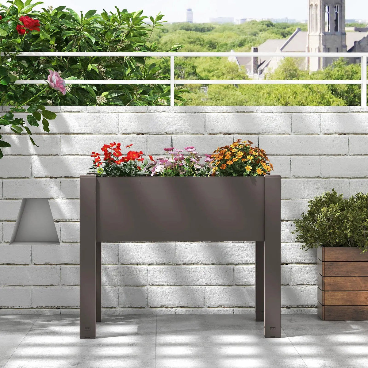 53L Raised Bed Grow Box Self-Watering Planter Box Stand with Water Level Monitor, photo 5 of 7