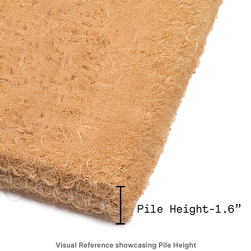 Tall Grass - Black Coir Doormat by Fab Habitat