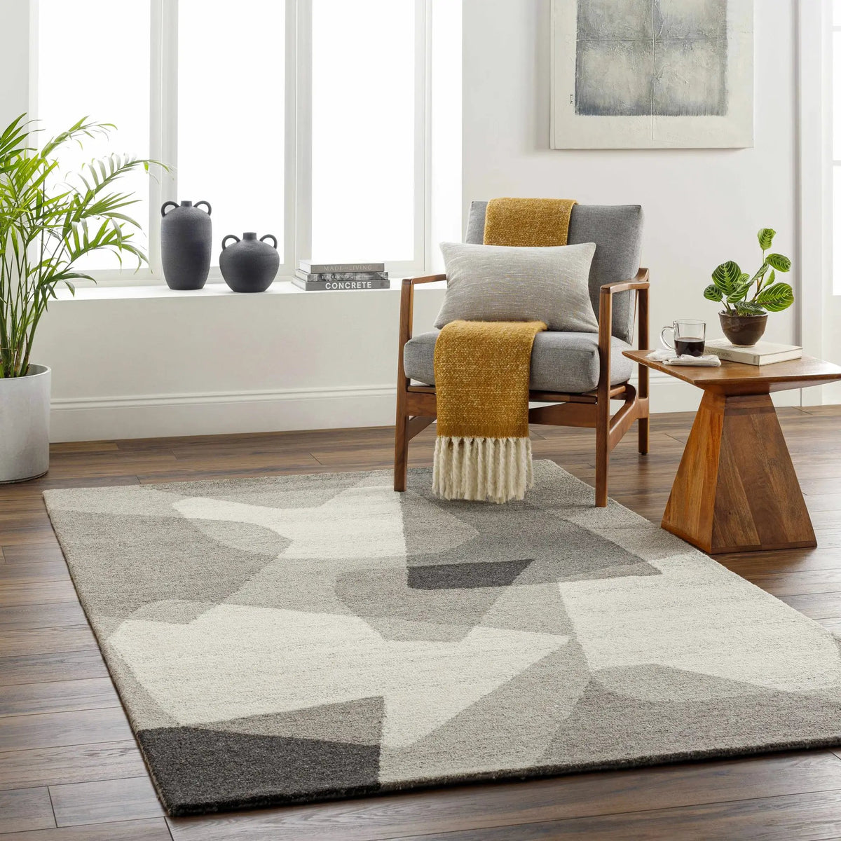 Colin Area Rug, installed in a room